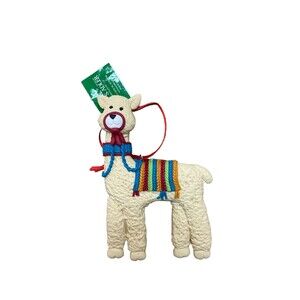 Kurt Adler Llama Cookie Ornament 4.5 inch Off White